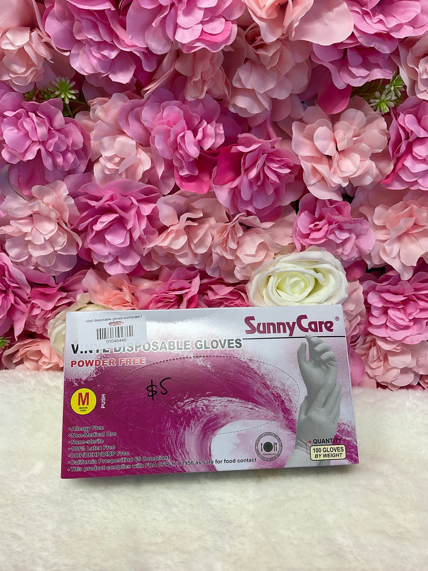 SunnyCare Vinyl Gloves M(Box)