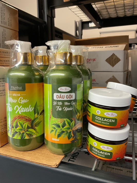 Hienbui shampoo, conditioner, and hair mask pack