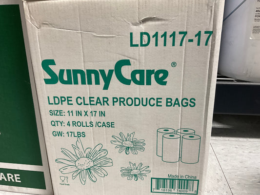 SunnyCare Ldpe Clear Produce Bags (Case)